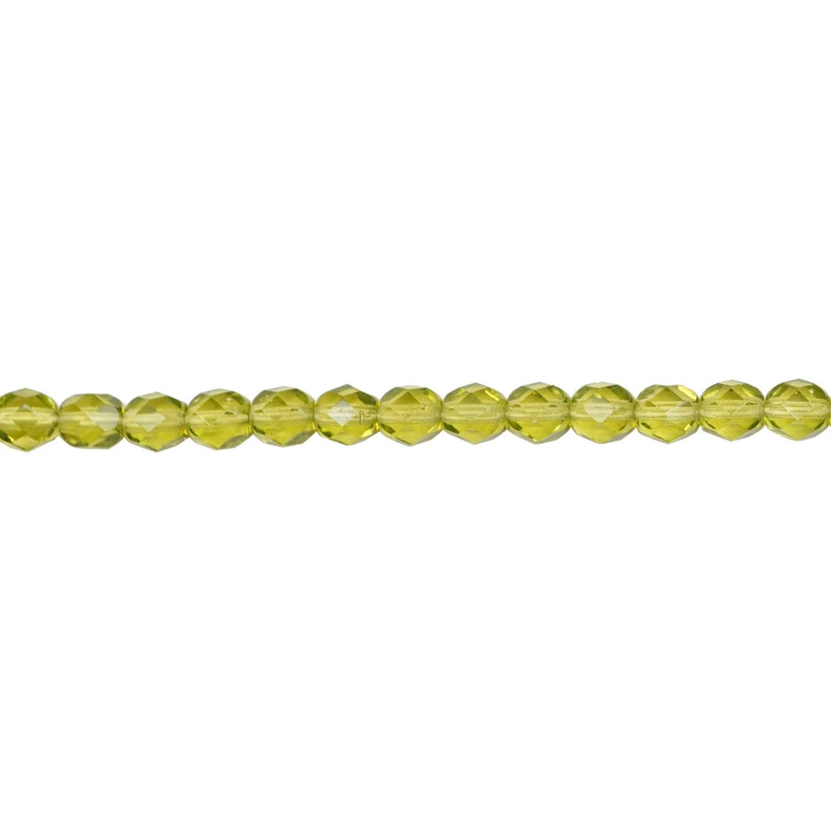 339-74.SLC.1.jpg 6mm Olivine Bead Strand - Firepolished Image