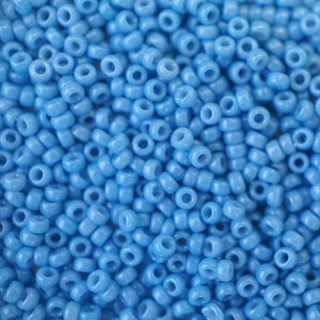 45-1594482.SLC.01.jpg 15/0 Seed Beads - Duracoat Opaque Dyed Faded Denim 8.2g Image