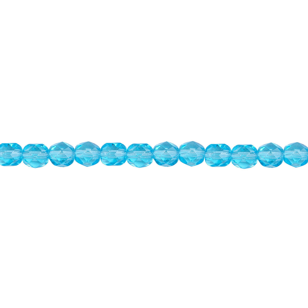 339-77.SLC.1.jpg 6mm Aqua Bead Strand - Firepolished Image