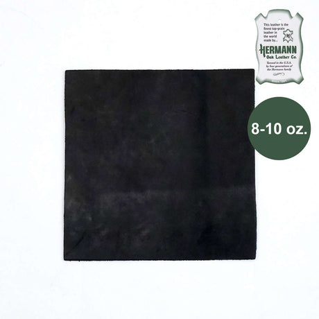49-9121.SLC.1.jpg Hermann Oak Drum Dyed Black Pre-Cut 8-10 oz. 12" x 12" Image