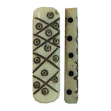 5 Hole White Bone Deco Spacer
