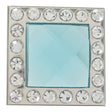 378-105973.SLC.jpg Small Square Turquoise Crystal Concho - Nickel Plate Image