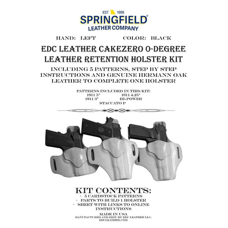 EDCK.Left Hand CakeZero.1911.jpg EDC Leatherworks Holster Kits Image