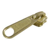 YKK #5 Non-Locking Zipper Pull - Solid Brass