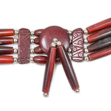 16-5454.SLC.1.jpg Bone Choker - Red W/Drop Image