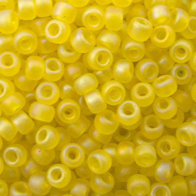 45-89136.SLC.jpg 8/0 Seed Beads - Matte Transparent Yellow AB 22g Image