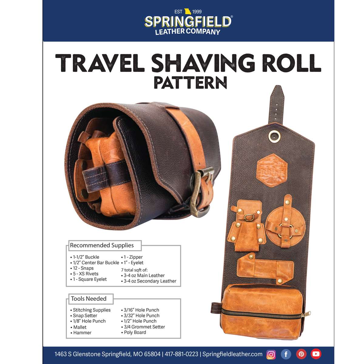 Travel Shave Roll Pattern - Digital – Springfield Leather Co