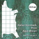 665-1508.SLC.4.jpg Italian Hornback Embossed Side - Aqua Brown Image