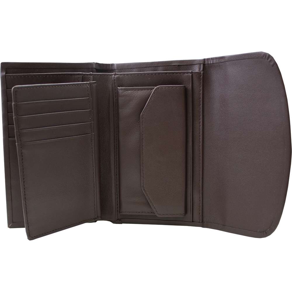 195-9608.SLC.jpg CF Chocolate Ladies Wallet Interior Image
