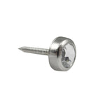 3/8" Crystal Round Tack - Nickel 25pk