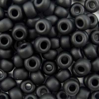 45-69401.SLC.jpg 6/0 Seed Beads - Matte Black 20g Image
