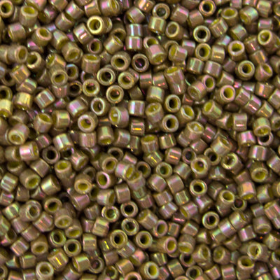 45-113133.SLC.jpg Delica Bead - Olive Opaque AB Gold Luster DB133 Image