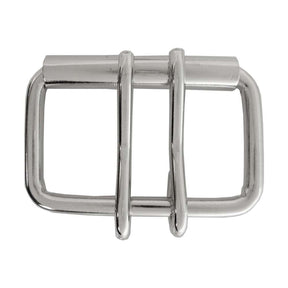 1 1/2" 2 Prong Roller Buckle - Nickel Plate