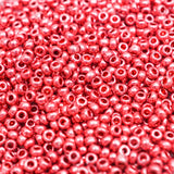 Seed Beads 10/0 Metallic Red - 45g