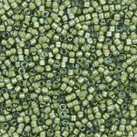 45-1131786.SLC.1.jpg Delica Bead - White Lined Light Green DB1786 Image