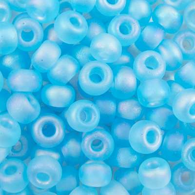 45-69148.SLC.jpg 6/0 Seed Beads - Matte Transparent Light Blue AB 20g Image