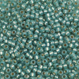 45-1194241.SLC.1.jpg 11/0 Seed Bead - Duracoat Silver Lined Dyed Dark Mint 23g Image