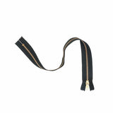 85-12.SLC.01.jpg 18" Finished Zipper - Black/Brass Image
