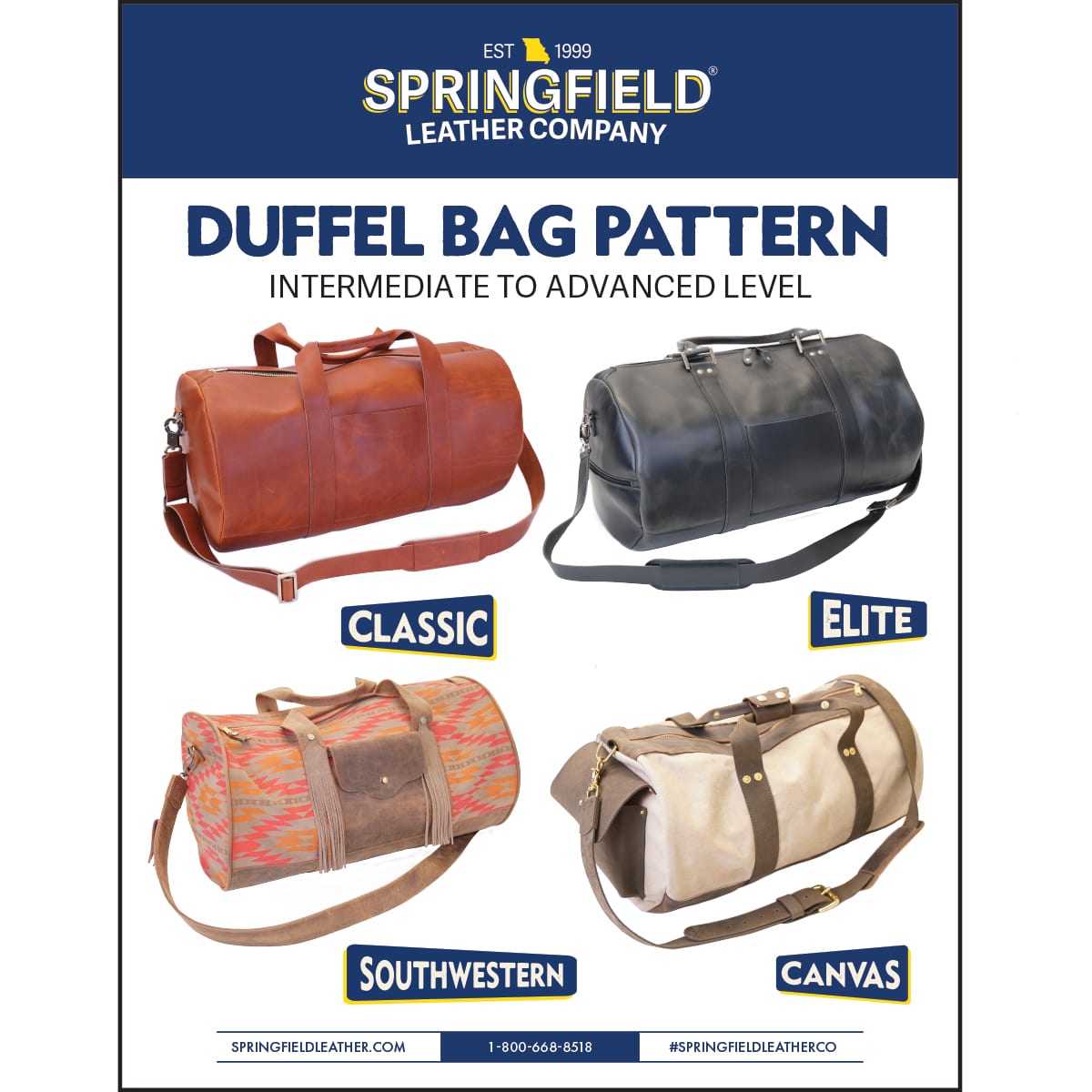 Duffel Bag Pattern Pack | Springfield Leather – Springfield Leather Co