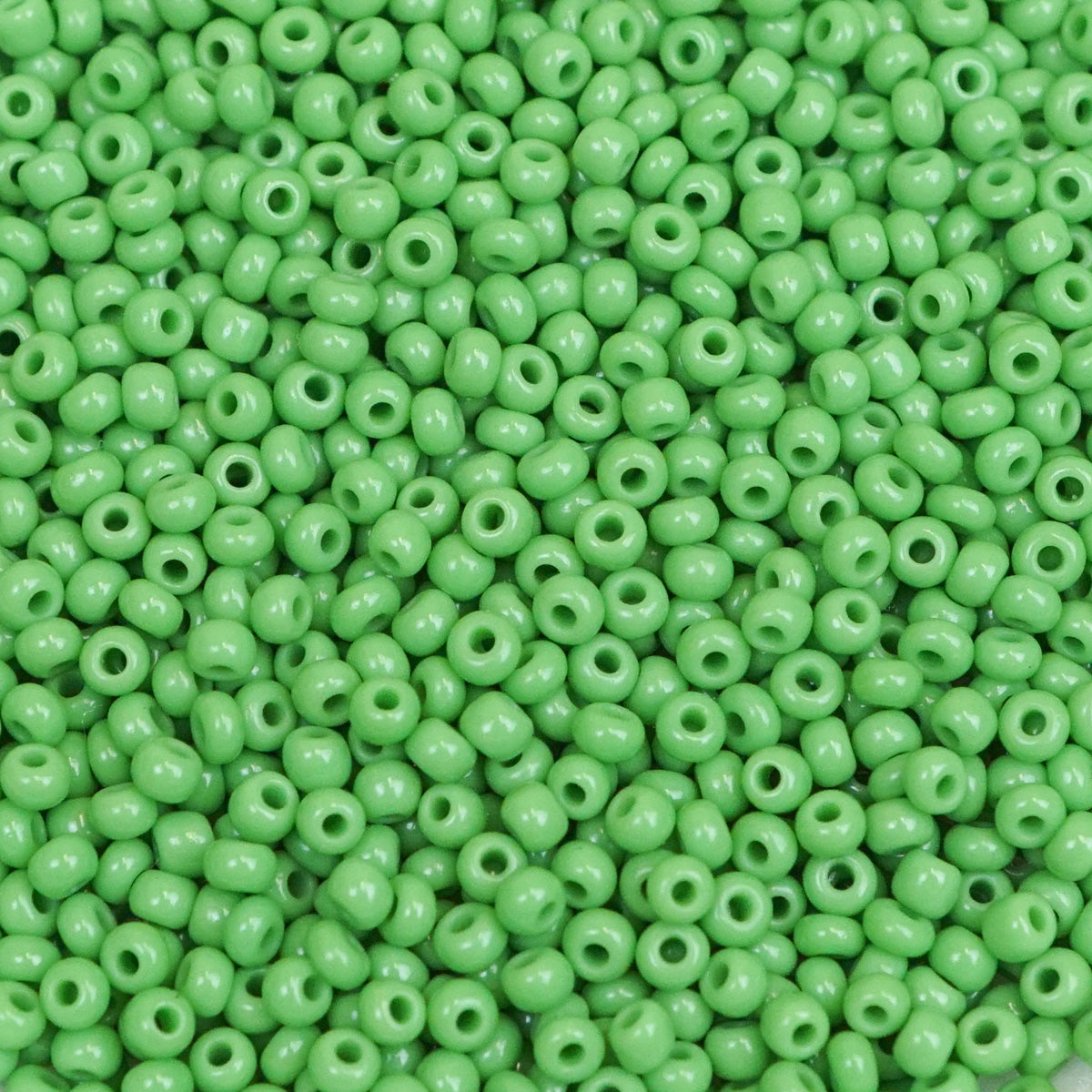 26-110208.SLC.1.jpg 11/0 Seed Beads - Opaque Light Green Image