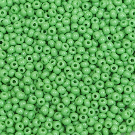 26-110208.SLC.1.jpg 11/0 Seed Beads - Opaque Light Green Image
