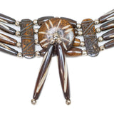 16-5451.SLC.1.jpg Bone Choker - Brown & White W/Drop Image