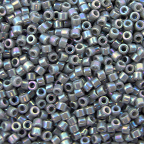 Delica Bead - Opaque Grey AB DB168