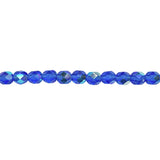 6mm Sapphire AB Bead Strand - Firepolished