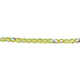 4mm Olivine AB Bead Strand - Firepolished