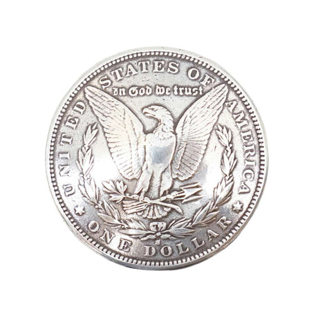280-709707.SLC.1.jpg 1 ½" Morgan Dollar Eagle Concho Image