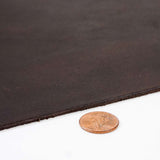 100-12602.SLC.3.jpg 12" Round 6-7oz. Brown Hermann Oak Drum Dyed Pre-Cut Image