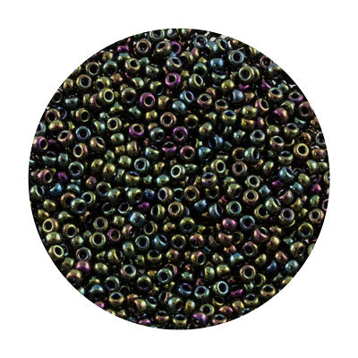 45119453.SLC.jpg 11/0 Seed Beads - Metallic Green Iris 24g Image