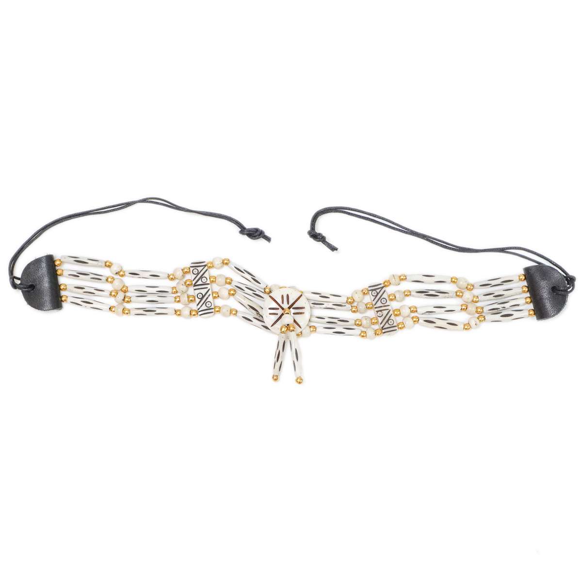 16-54515.SLC.2.jpg Bone Choker - White Etched W/Black Image