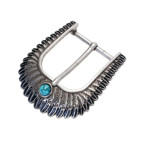 Turquoise Feather Buckles