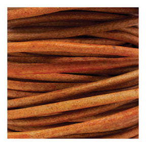 2mm Natural Orange Round Lace - 10m