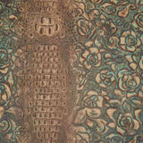 FCEC.Mocha Turquoise.03.jpg Floral Croc Embossed Cow Image