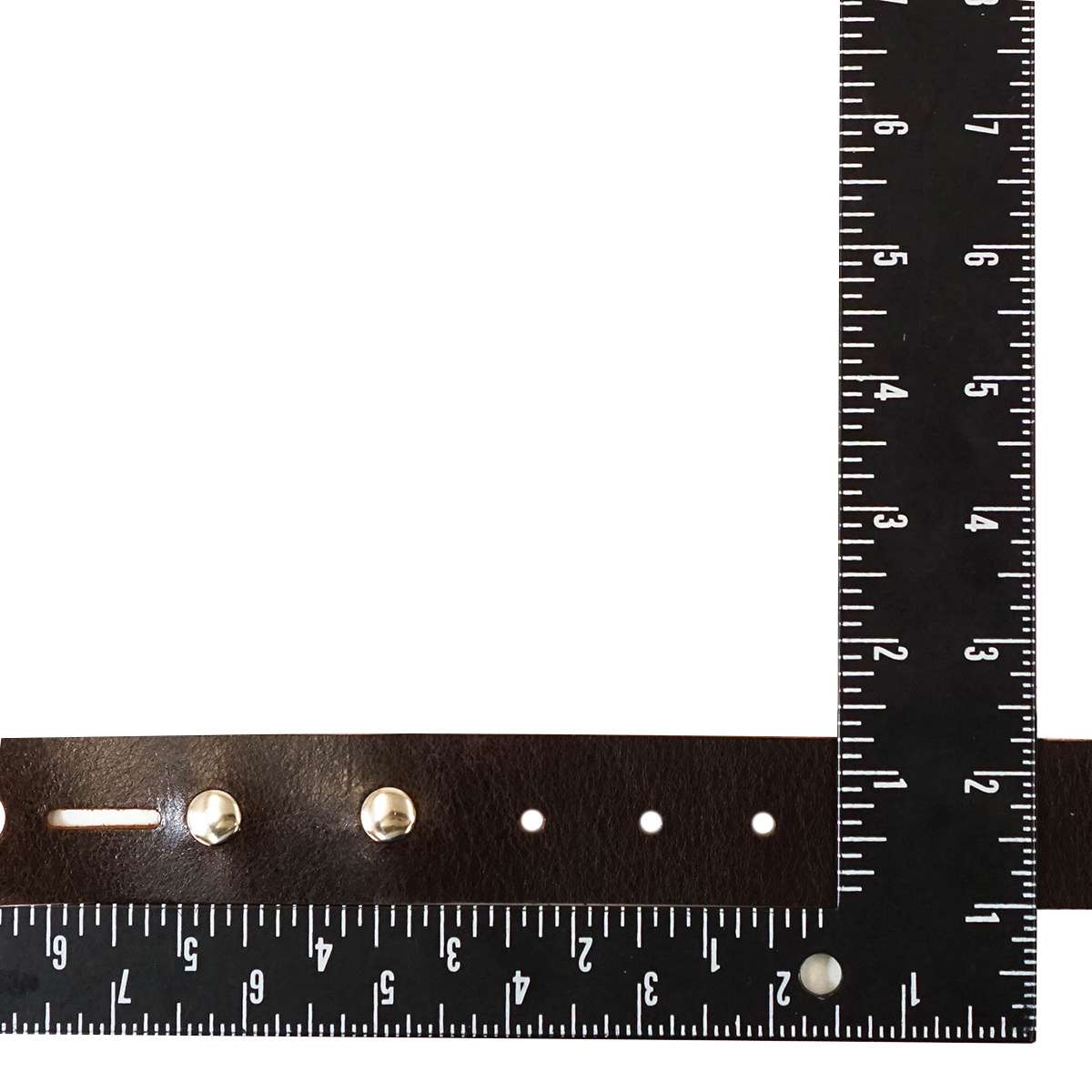 100-2163.SLC.2.jpg Single Hole Belt Blank w/ snaps - Buffalo Antique Mahogany Image