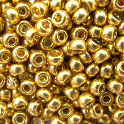 45-894202.SLC.jpg 8/0 Seed Beads - Galvanized Gold 22g Image