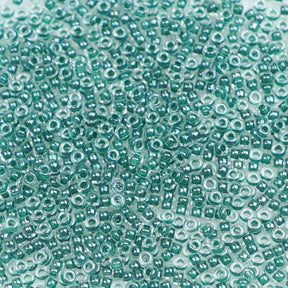 15/0 Seed Beads - Forest Green Lined Crystal 10g