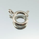 10pk Large Spring Ring Clasp - Silver Plate