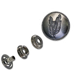 115-93141.SLC.01.jpg Twin Feather Line 24 Decorative Snap - Antique Nickel Image