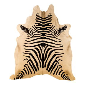 Black / White Zebra Cowhide Rug - Full