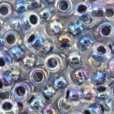 45-69283.SLC.jpg 6/0 Seed Beads - Variegated Blue Lined Crystal AB 20g Image