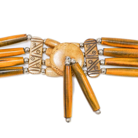 16-5459.SLC.1.jpg Bone Choker - Amber W/Drop Image