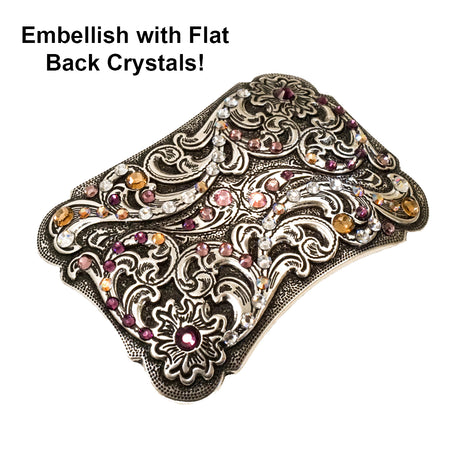 378-817.SLC.3.jpg Floral Engraved Trophy Buckle Image