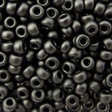 8/0 Seed Beads - Matte Black 22g