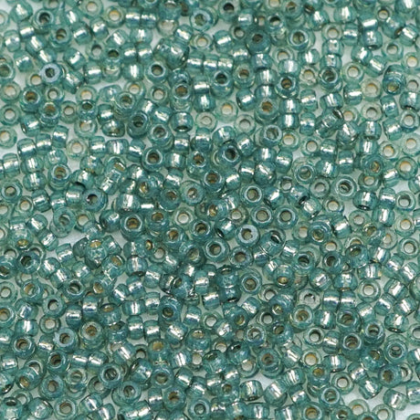 45-1594241.SLC.1.jpg 15/0 Seed Beads - Duracoat Silver Lined Dark Mint 8.2g Image