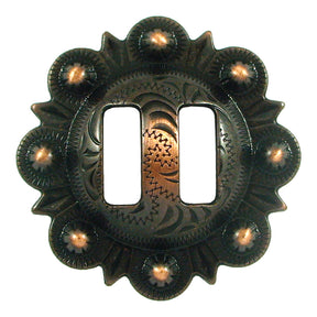 1" Slotted Berry Concho - Copper