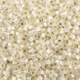 Delica Bead - Lined White Opal DB221
