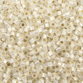 Delica Bead - Lined White Opal DB221